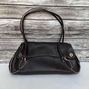 Cole Haan Village Brown Pink Leather Shoulder Bag